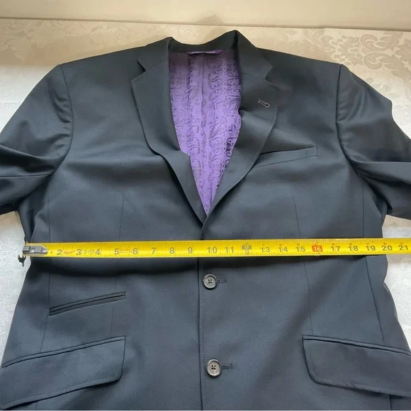 Ted Baker London Endurance Blazer Wool Signature Purple Paisley Lining Size 42R - Picture 6 of 12